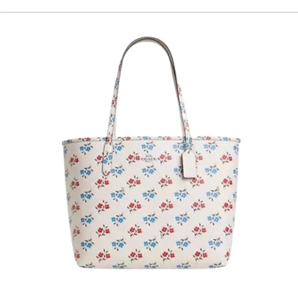 Coach Floral Print City Tote Bundle with
Lined Notebook and Dust Bag - Picture 5 of 6